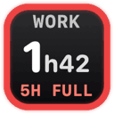Dock icon of the work profile: 100% of the 5-hour limit used